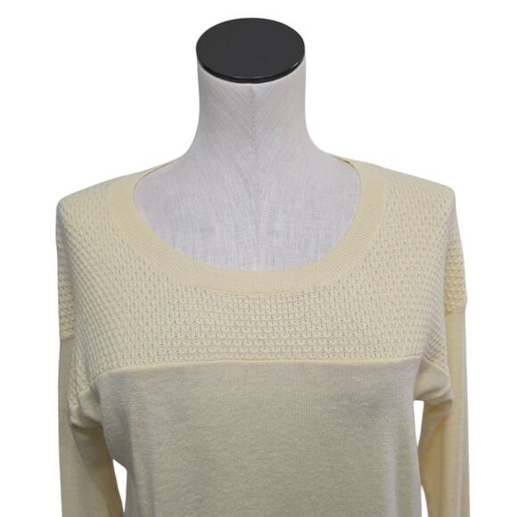 Toad & Co Merino Wool Crewneck Sweater Cream Lightweight Organic‎ Size Medium - Picture 7 of 10